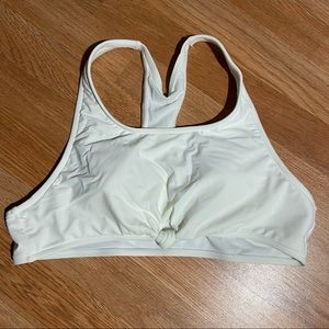 White bathing suit top